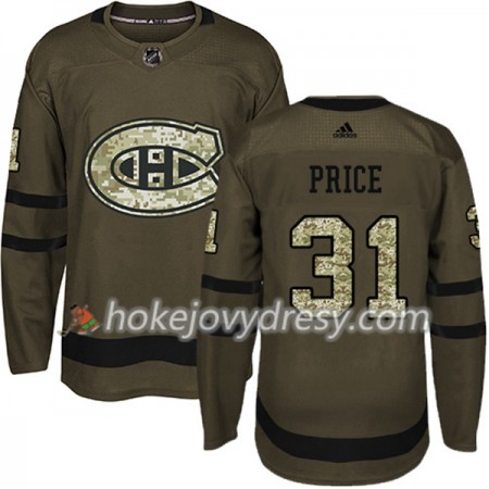 Pánské Hokejový Dres Montreal Canadiens Carey Price 31 Adidas 2017-2018 Camo Zelená Authentic
